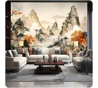 XLMING Hand Painted Landscape Multicoloured Trees Scenery 3D Wallpaper Luxury Silk Study Dining Feature Sofa Grey Bedroom Living Room Tv Decorative Wall-430cm×300cm