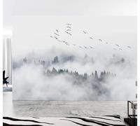 XLMING Ink Wash High Mountains Forest Birds Artistic Atmosphere 3D Wallpaper Luxury Home Dining Decor Paste Sofa Living Room The Wall for Bedroom Mural-400cm×280cm