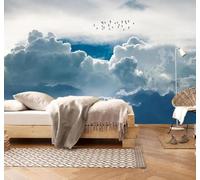 XLMING Ink Wash Sky Clouds Birds in Flight Landscape 3D Wallpaper Luxury Home Dining Decor Paste Sofa Living Room The Wall for Bedroom Mural-400cm×280cm