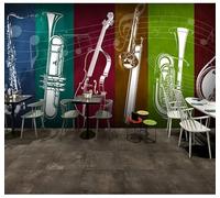 XLMING Large Musical Instruments Rock Music Bar 3D Wallpaper Luxury Home Dining Decor Paste Sofa Living Room The Wall for Bedroom Mural-430cm×300cm
