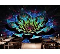 XLMING Large Scale Creative Colourful Floral Individuality 3D Wallpaper Premium Textured Silk Study Dining Living Room Bedroom Sofa TV Wall Easy Install-430cm×300cm