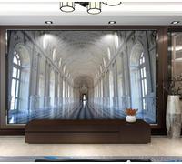 XLMING Large Scale Three Dimensional Creative Architecture with Spatial Extension 3D Wallpaper Silky Texture Home Study Office Grey Dining Room Sofa Bedroom Living Room TV Backdrop-430cm×300cm