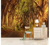XLMING Large Three Dimensional Autumn Forest Path 3D Wallpaper Luxury Home Dining Decor Paste Sofa Living Room The Wall for Bedroom Mural-150cm×105cm