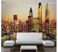 XLMING Large Three Dimensional Beautiful City Architecture Night View 3D Wallpaper Luxury Home Dining Decor Paste Sofa Living Room The Wall for Bedroom Mural-400cm×280cm