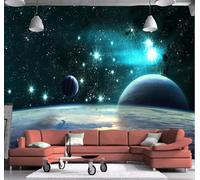 XLMING Large Three Dimensional Cosmic Stars Planets 3D Wallpaper Premium Textured Silk Study Dining Living Room Bedroom Sofa TV Wall Easy Install-430cm×300cm