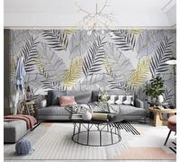 XLMING Large Tropical Plants Banana Leaves Palm Leaves 3D Wallpaper Luxury Home Dining Decor Paste Sofa Living Room The Wall for Bedroom Mural-250cm×170cm