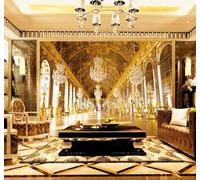 XLMING Luxury Gold Palace Space Style 3D Wallpaper Premium Textured Silk Study Dining Living Room Bedroom Sofa TV Wall Easy Install-430cm×300cm