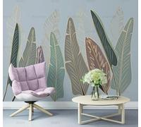 XLMING Luxury Gold Thread Tropical Plants Leaves 3D Wallpaper Luxury Home Dining Decor Paste Sofa Living Room The Wall for Bedroom Mural-300cm×210cm