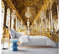 XLMING Luxury Three Dimensional Gold Palace Spatial Expansion 3D Wallpaper Premium Textured Silk Study Dining Living Room Bedroom Sofa TV Wall Easy Install-300cm×210cm