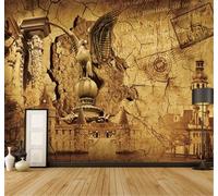 XLMING Medieval Vintage Art Castle Architecture 3D Wallpaper Silky Texture Home Study Office Grey Dining Room Sofa Bedroom Living Room TV Backdrop-430cm×300cm