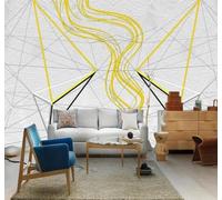XLMING Minimalist Abstract Geometric Lines Patterns 3D Wallpaper Luxury Home Dining Decor Paste Sofa Living Room The Wall for Bedroom Mural-300cm×210cm