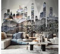 XLMING Minimalist Abstract Landscape Geometric Urban Architecture 3D Wallpaper Luxury Home Dining Decor Paste Sofa Living Room The Wall for Bedroom Mural-250cm×170cm