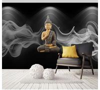 XLMING Minimalist Abstract Smoke Religious Buddha Statue 3D Wallpaper Luxury Home Dining Decor Paste Sofa Living Room The Wall for Bedroom Mural-250cm×170cm