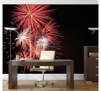 XLMING Minimalist Black Elegant Multicoloured Fireworks 3D Wallpaper Luxury Home Dining Decor Paste Sofa Living Room The Wall for Bedroom Mural-400cm×280cm