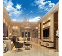 XLMING Minimalist Blue Sky White Clouds Dandelions Sunshine 3D Wallpaper Luxury Home Dining Decor Paste Sofa Living Room The Wall for Bedroom Mural-150cm×105cm