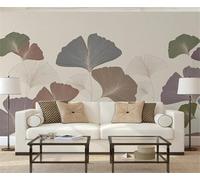 XLMING Minimalist Botanical Colourful Ginkgo Leaves Art 3D Wallpaper Luxury Silk Study Dining Feature Sofa Grey Bedroom Living Room Tv Decorative Wall-430cm×300cm