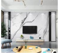 XLMING Minimalist Creative Black and White Patterns Marble Effect 3D Wallpaper Silky Texture Home Study Office Grey Dining Room Sofa Bedroom Living Room TV Backdrop-200cm×140cm