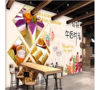 XLMING Minimalist Creative Cake Dessert Flowers 3D Wallpaper Luxury Home Dining Decor Paste Sofa Living Room The Wall for Bedroom Mural-150cm×105cm