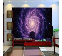 XLMING Minimalist Dreamy Elegant Starry Sky Universe Planets 3D Wallpaper Premium Textured Silk Study Dining Living Room Bedroom Sofa TV Wall Easy Install-300cm×210cm