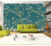 XLMING Minimalist Elegant Branches Flowers Birds in Flight 3D Wallpaper Premium Textured Silk Study Dining Living Room Bedroom Sofa TV Wall Easy Install-200cm×140cm