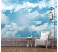 XLMING Minimalist Fresh Blue Sky White Clouds Landscape 3D Wallpaper Luxury Home Dining Decor Paste Sofa Living Room The Wall for Bedroom Mural-350cm×256cm
