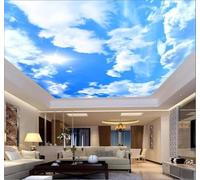 XLMING Minimalist Fresh Blue Sky White Clouds Sunshine 3D Wallpaper Luxury Silk Study Dining Feature Sofa Grey Bedroom Living Room Tv Decorative Wall-400cm×280cm