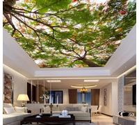 XLMING Minimalist Fresh Three Dimensional Green Trees Landscape 3D Wallpaper Luxury Home Dining Decor Paste Sofa Living Room The Wall for Bedroom Mural-350cm×256cm
