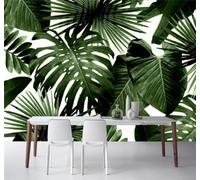 XLMING Minimalist Fresh Three Dimensional Palm Leaves Banana Leaves 3D Wallpaper Luxury Home Dining Decor Paste Sofa Living Room The Wall for Bedroom Mural-300cm×210cm