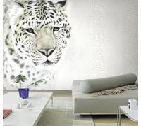 XLMING Minimalist Hand Drawn Black and White Animals Leopard 3D Wallpaper Luxury Silk Study Dining Feature Sofa Grey Bedroom Living Room Tv Decorative Wall-300cm×210cm