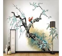 XLMING Minimalist Hand Drawn Branches Flowers Birds 3D Wallpaper Luxury Home Dining Decor Paste Sofa Living Room The Wall for Bedroom Mural-250cm×170cm