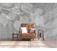 XLMING Minimalist Hand Drawn Vintage Leaves Art 3D Wallpaper Luxury Home Dining Decor Paste Sofa Living Room The Wall for Bedroom Mural-300cm×210cm