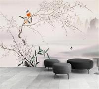 XLMING Minimalist Ink Wash Landscape Branches Flowers 3D Wallpaper Luxury Home Dining Decor Paste Sofa Living Room The Wall for Bedroom Mural-430cm×300cm