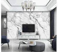 XLMING Minimalist Light Luxury Black and White Ink Wash Marble Effect 3D Wallpaper Premium Textured Silk Study Dining Living Room Bedroom Sofa TV Wall Easy Install-400cm×280cm