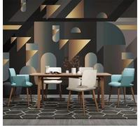 XLMING Minimalist Light Luxury Opulent Geometric Three Dimensional 3D Wallpaper Silky Texture Home Study Office Grey Dining Room Sofa Bedroom Living Room TV Backdrop-150cm×105cm