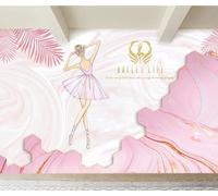 XLMING Minimalist Pink Leaves Dance Art 3D Wallpaper Premium Textured Silk Study Dining Living Room Bedroom Sofa TV Wall Easy Install-430cm×300cm