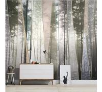 XLMING Minimalist Three Dimensiona Forest Landscape Geometric Lines 3D Wallpaper Premium Textured Silk Study Dining Living Room Bedroom Sofa TV Wall Easy Install-430cm×300cm