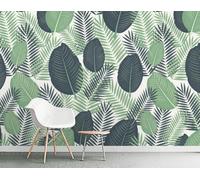 XLMING Minimalist Three Dimensiona Green Plants Leaves 3D Wallpaper Luxury Home Dining Decor Paste Sofa Living Room The Wall for Bedroom Mural-300cm×210cm