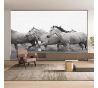 XLMING Minimalist Three Dimensional Animals Horse River 3D Wallpaper Premium Textured Silk Study Dining Living Room Bedroom Sofa TV Wall Easy Install-300cm×210cm