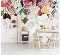 XLMING Minimalist Three Dimensional Beautiful Botanical Floral 3D Wallpaper Luxury Home Dining Decor Paste Sofa Living Room The Wall for Bedroom Mural-250cm×170cm