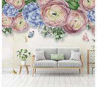 XLMING Minimalist Three Dimensional Beautiful Flowers Butterflies 3D Wallpaper Luxury Silk Study Dining Feature Sofa Grey Bedroom Living Room Tv Decorative Wall-430cm×300cm