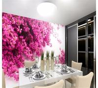 XLMING Minimalist Three Dimensional Beautiful Pink Flowers 3D Wallpaper Luxury Home Dining Decor Paste Sofa Living Room The Wall for Bedroom Mural-400cm×280cm