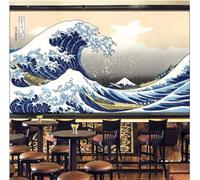 XLMING Minimalist Three Dimensional Blue Waves Small Boat 3D Wallpaper Premium Textured Silk Study Dining Living Room Bedroom Sofa TV Wall Easy Install-250cm×170cm