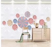 XLMING Minimalist Three Dimensional Colourful Geometric Patterns 3D Wallpaper Luxury Home Dining Decor Paste Sofa Living Room The Wall for Bedroom Mural-430cm×300cm