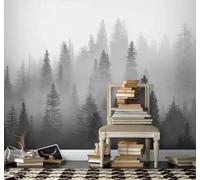 XLMING Minimalist Three Dimensional Forest Mist Landscape 3D Wallpaper Luxury Home Dining Decor Paste Sofa Living Room The Wall for Bedroom Mural-300cm×210cm