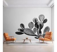 XLMING Minimalist Three Dimensional Grey Plant Cactus 3D Wallpaper Luxury Home Dining Decor Paste Sofa Living Room The Wall for Bedroom Mural-400cm×280cm