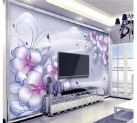XLMING Minimalist Three Dimensional Lines Flowers Individuality 3D Wallpaper Premium Textured Silk Study Dining Living Room Bedroom Sofa TV Wall Easy Install-400cm×280cm