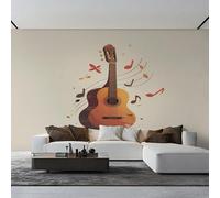 XLMING Minimalist Three Dimensional Musical Instruments Guitar Music 3D Wallpaper Luxury Home Dining Decor Paste Sofa Living Room The Wall for Bedroom Mural-350cm×256cm