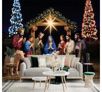 XLMING Minimalist Three Dimensional People Lights Bright Stars 3D Wallpaper Silky Texture Home Study Office Grey Dining Room Sofa Bedroom Living Room TV Backdrop-300cm×210cm