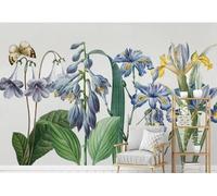 XLMING Minimalist Three Dimensional Plants Flowers Butterflies 3D Wallpaper Luxury Silk Study Dining Feature Sofa Grey Bedroom Living Room Tv Decorative Wall-250cm×170cm