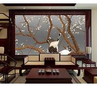 XLMING Minimalist Three Dimensional Trees Flowers Animals 3D Wallpaper Premium Textured Silk Study Dining Living Room Bedroom Sofa TV Wall Easy Install-300cm×210cm